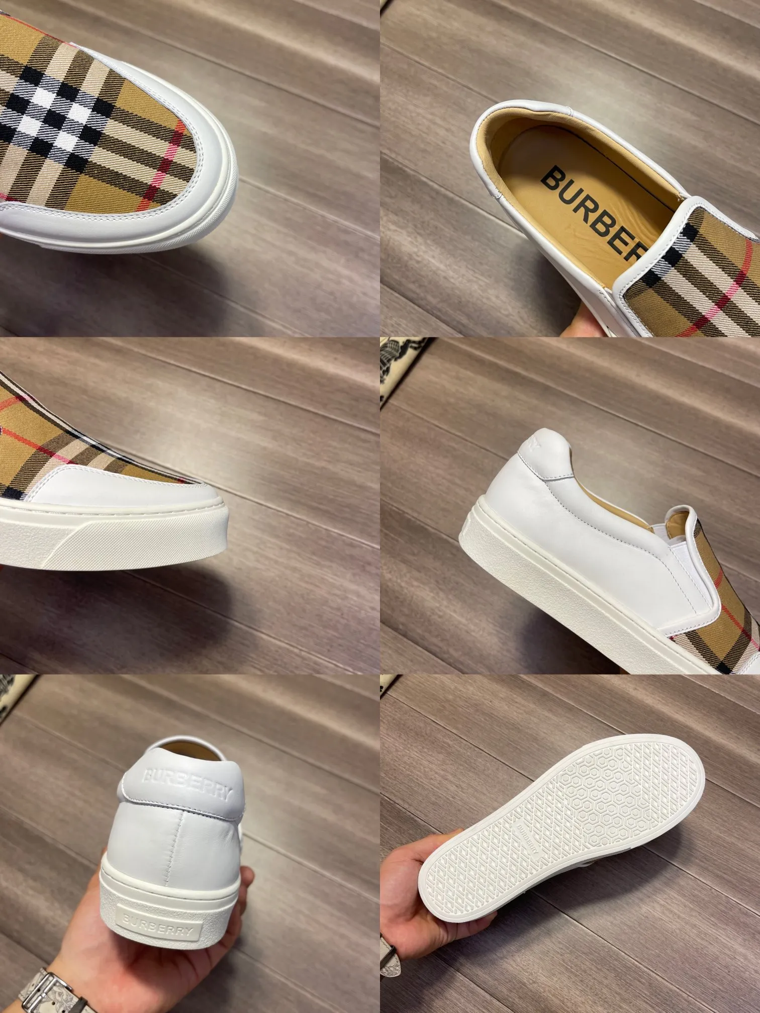 ☕P380💰"BURBERRY" Burberry: 🔍🔍The latest men's counter is on sale simultaneously, the original version imported from Italy🔝·Nappa calfskin·Brand totem cloth· Highlighting the (high-end, extravagance, class) travel, home, and best choice" exquisite workmanship (Imported water-dyed leather lining from Italy 🇮🇹), sole: original sole provided by the original factory, ⚠️exclusive double layer Activity·TPR rubber·molded outsole; super comfortable·wear-resistant·non-slip·environmental protection🌳🌳🌳, the real thing is more beautiful🎬The real thing is more beautiful🔍🔍 (high quality·follow the order) You can enter and exit the counter at will: Size: 38·39·40·41·42·43·44 (🎉Customized 45) Welcome to order...☕️